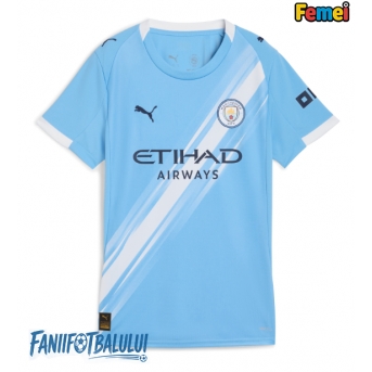 Manchester City Tricou Fotbal Replică 2025-26 Femei Acasa